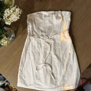 Abercrombie & Fitch Cream Strapless Dress